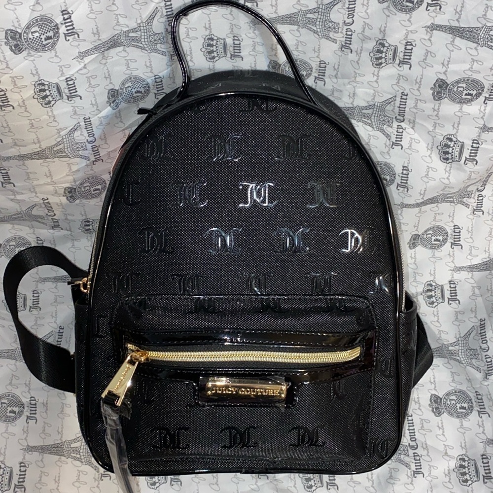 JUICY COUTURE 👑🖤✨ BESTSELLERS ROSIE MINI BACKPACK 🎒 IN LIQUORICE 🖤✨👛